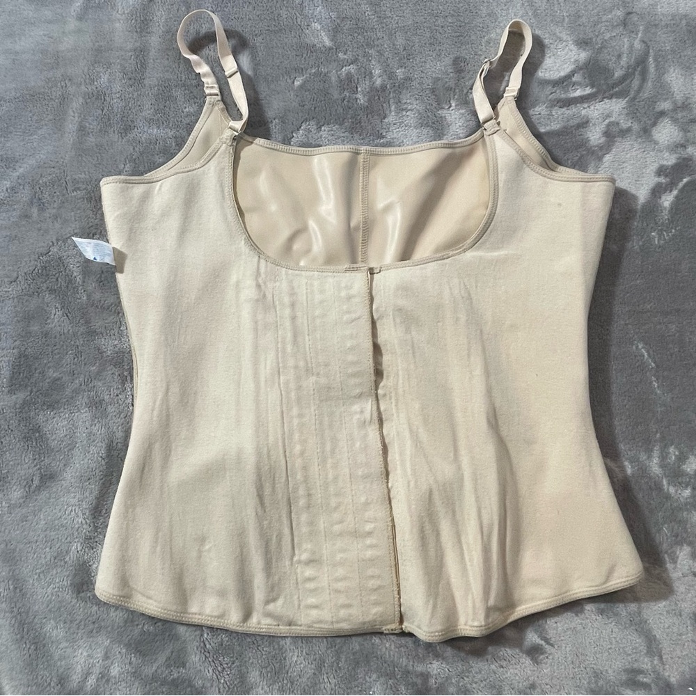 Body Slim-ca Nude Corset Waist Slimmer Faja Latex Lined Shapewear Size 44